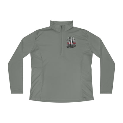 "Thorns & Victory" Unisex Ladies Quarter-Zip Pullover - The Shield of Light