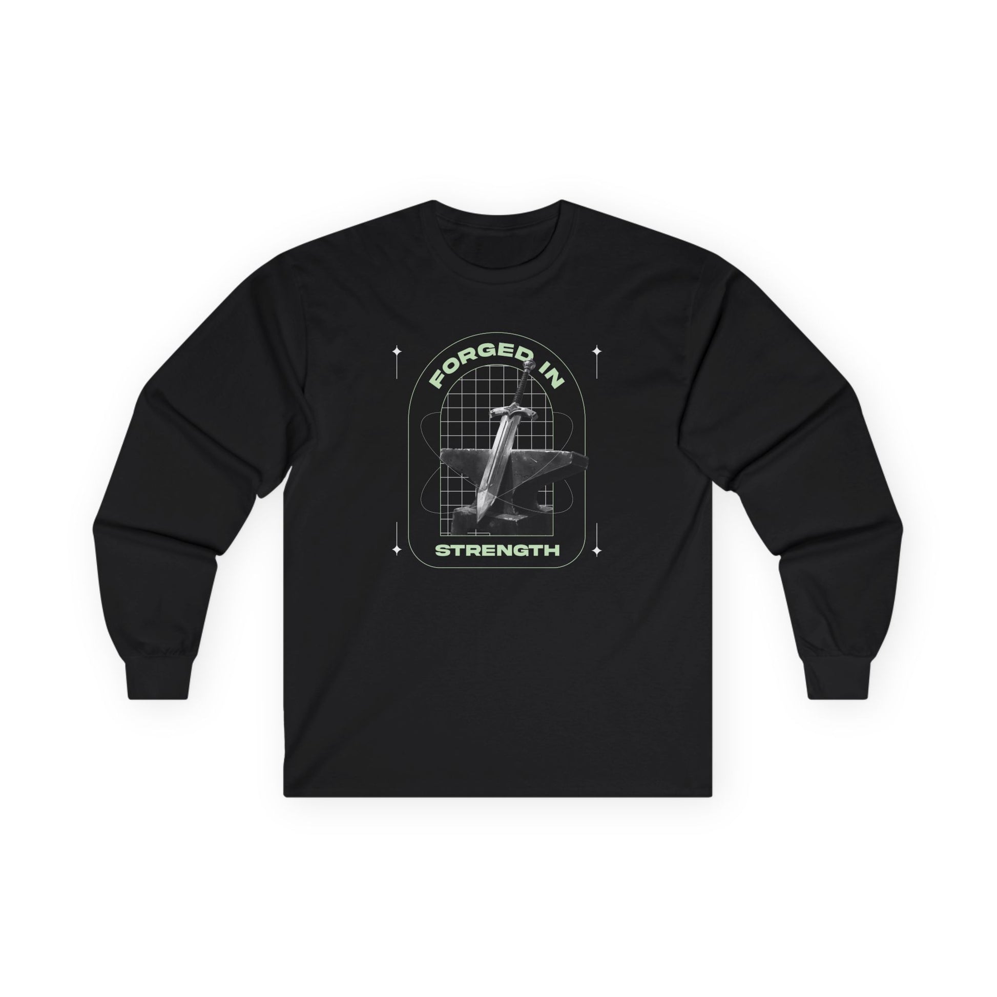 "Forged In Strength" Unisex Long Sleeve Tee - The Shield of Light