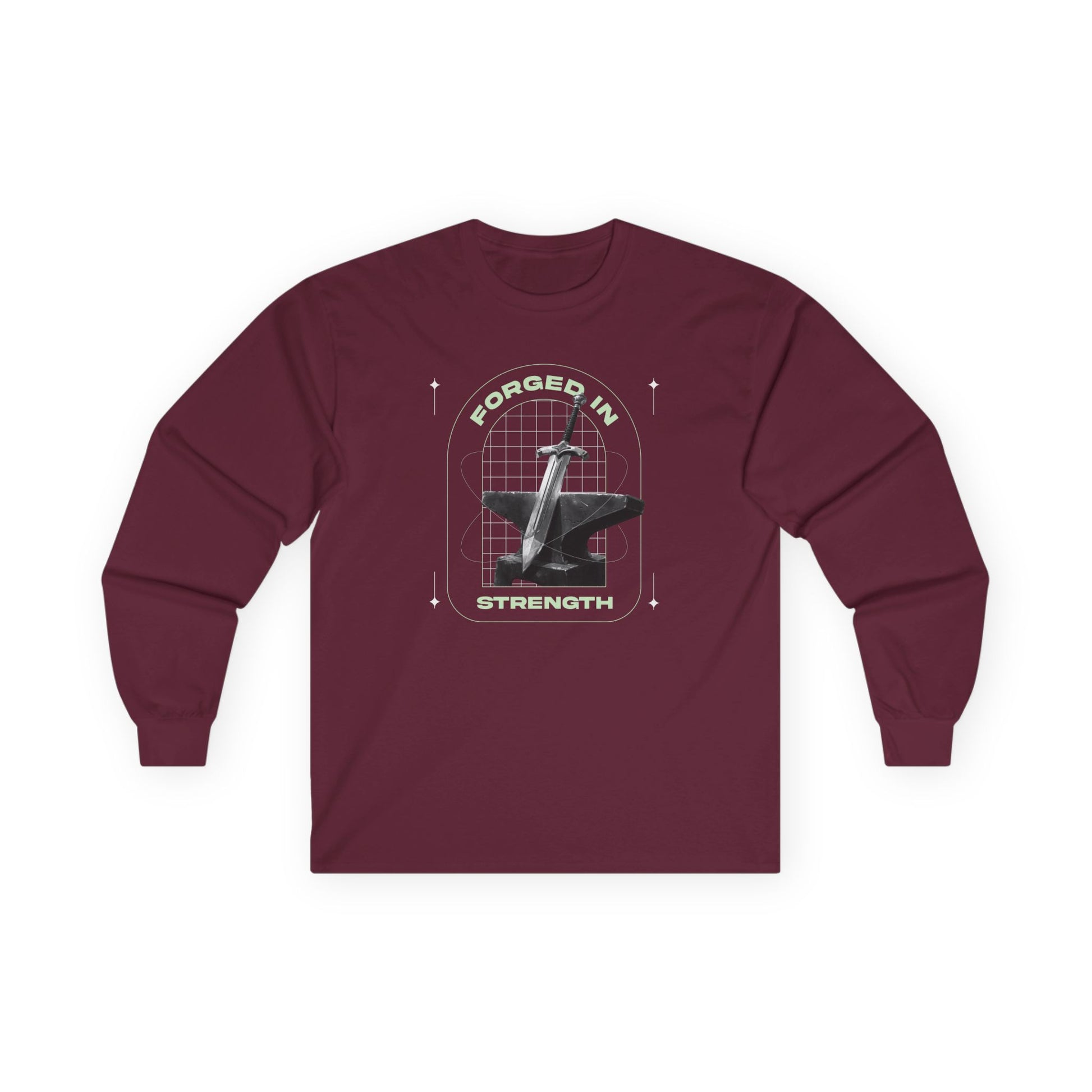 "Forged In Strength" Unisex Long Sleeve Tee - The Shield of Light