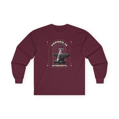 "Forged In Strength" Unisex Long Sleeve Tee - The Shield of Light