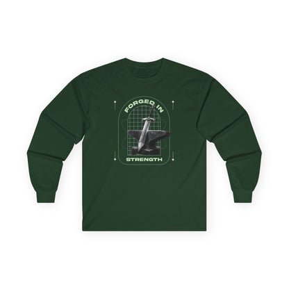 "Forged In Strength" Unisex Long Sleeve Tee - The Shield of Light