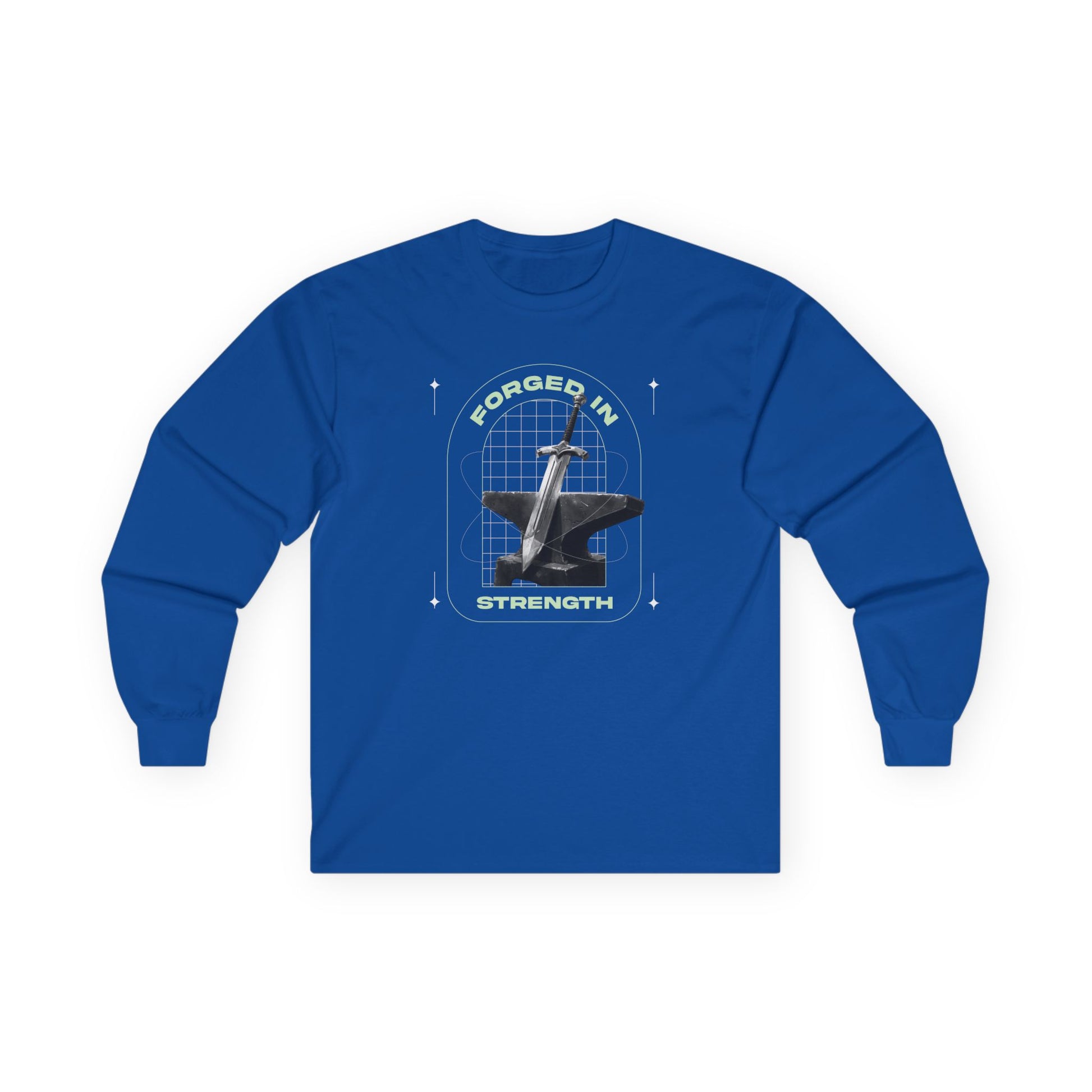 "Forged In Strength" Unisex Long Sleeve Tee - The Shield of Light