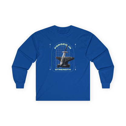 "Forged In Strength" Unisex Long Sleeve Tee - The Shield of Light