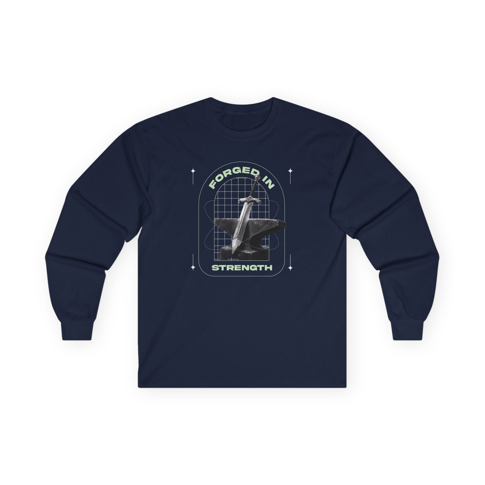"Forged In Strength" Unisex Long Sleeve Tee - The Shield of Light