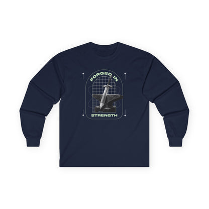 "Forged In Strength" Unisex Long Sleeve Tee - The Shield of Light