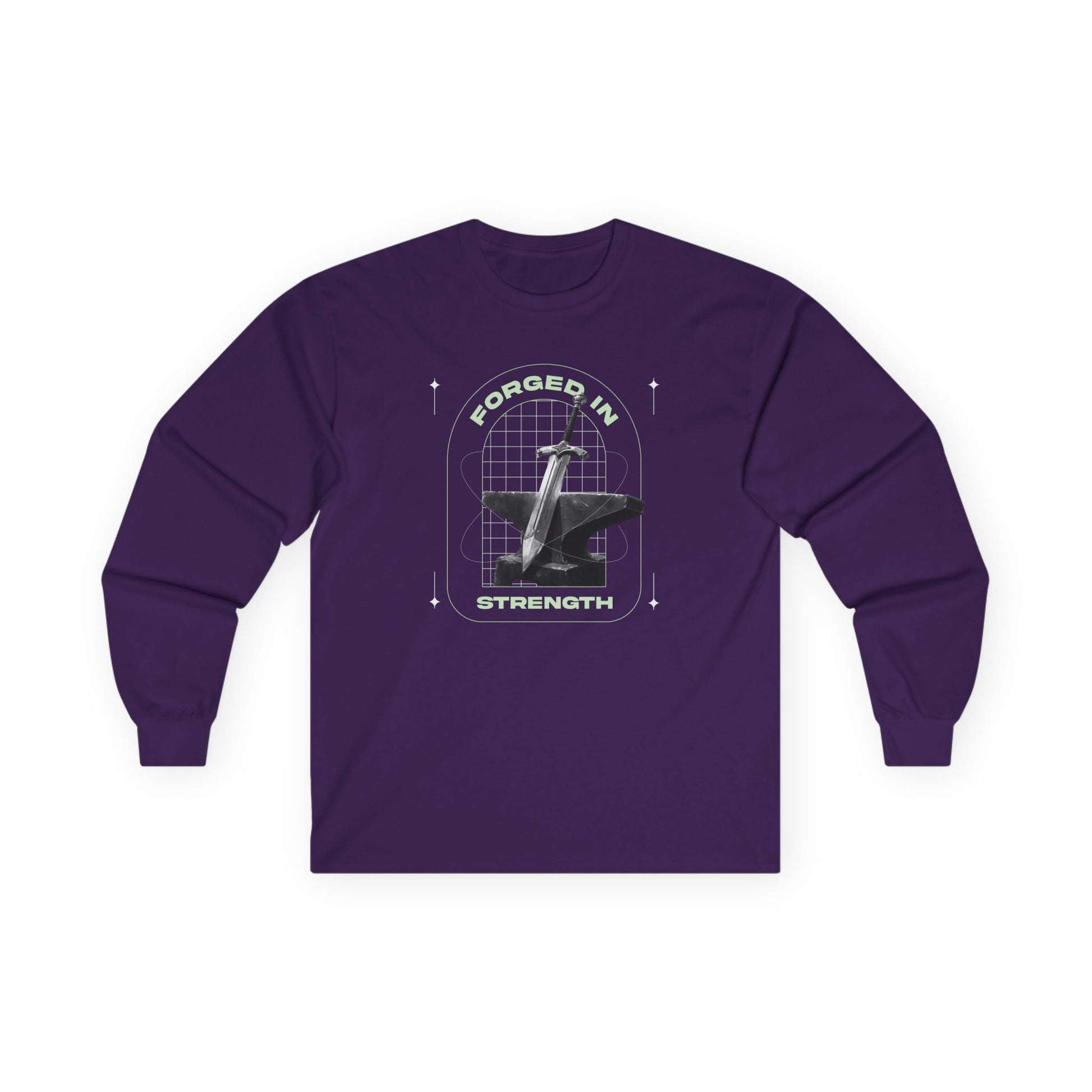 "Forged In Strength" Unisex Long Sleeve Tee - The Shield of Light