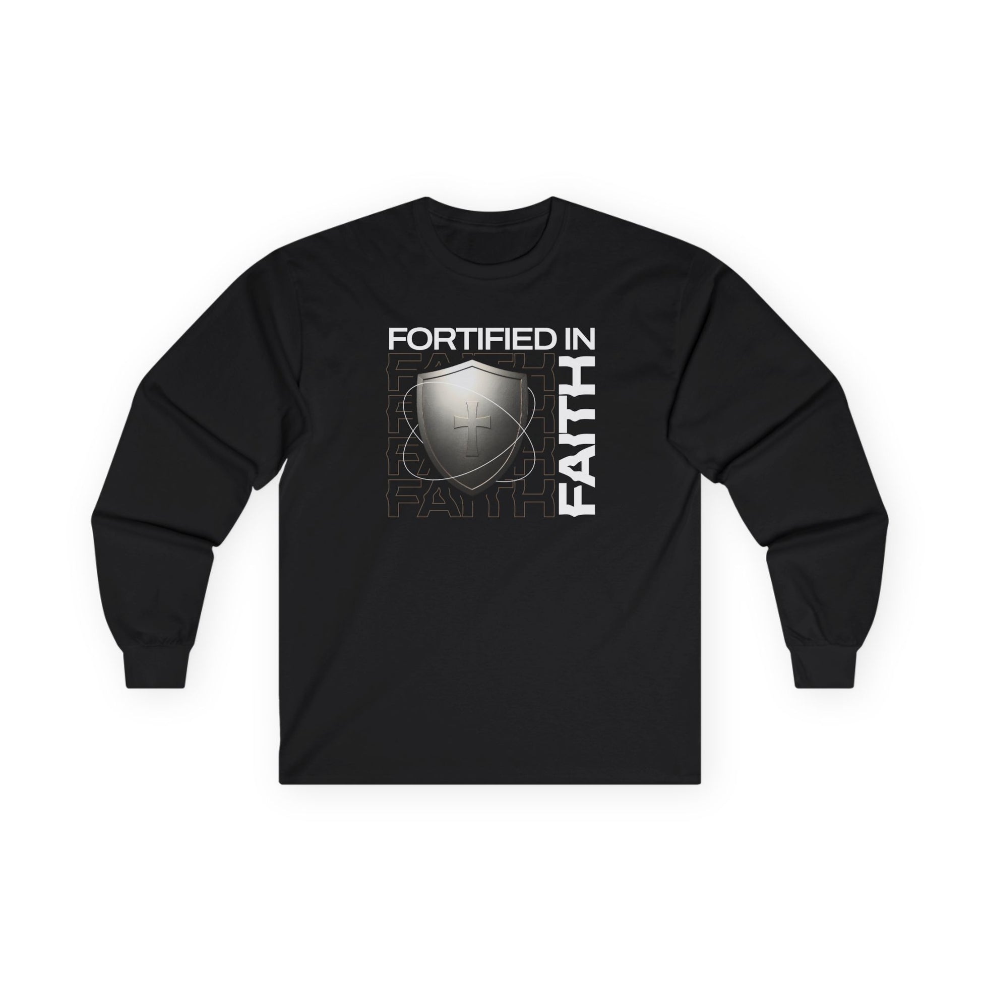 "Fortified In Faith " Unisex Long Sleeve Tee - The Shield of Light