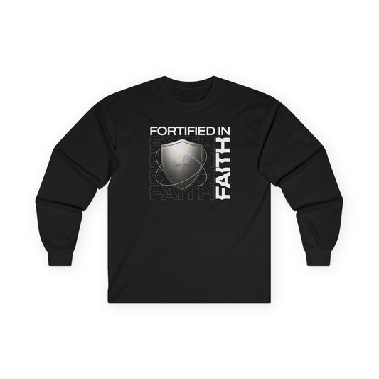 "Fortified In Faith " Unisex Long Sleeve Tee - The Shield of Light