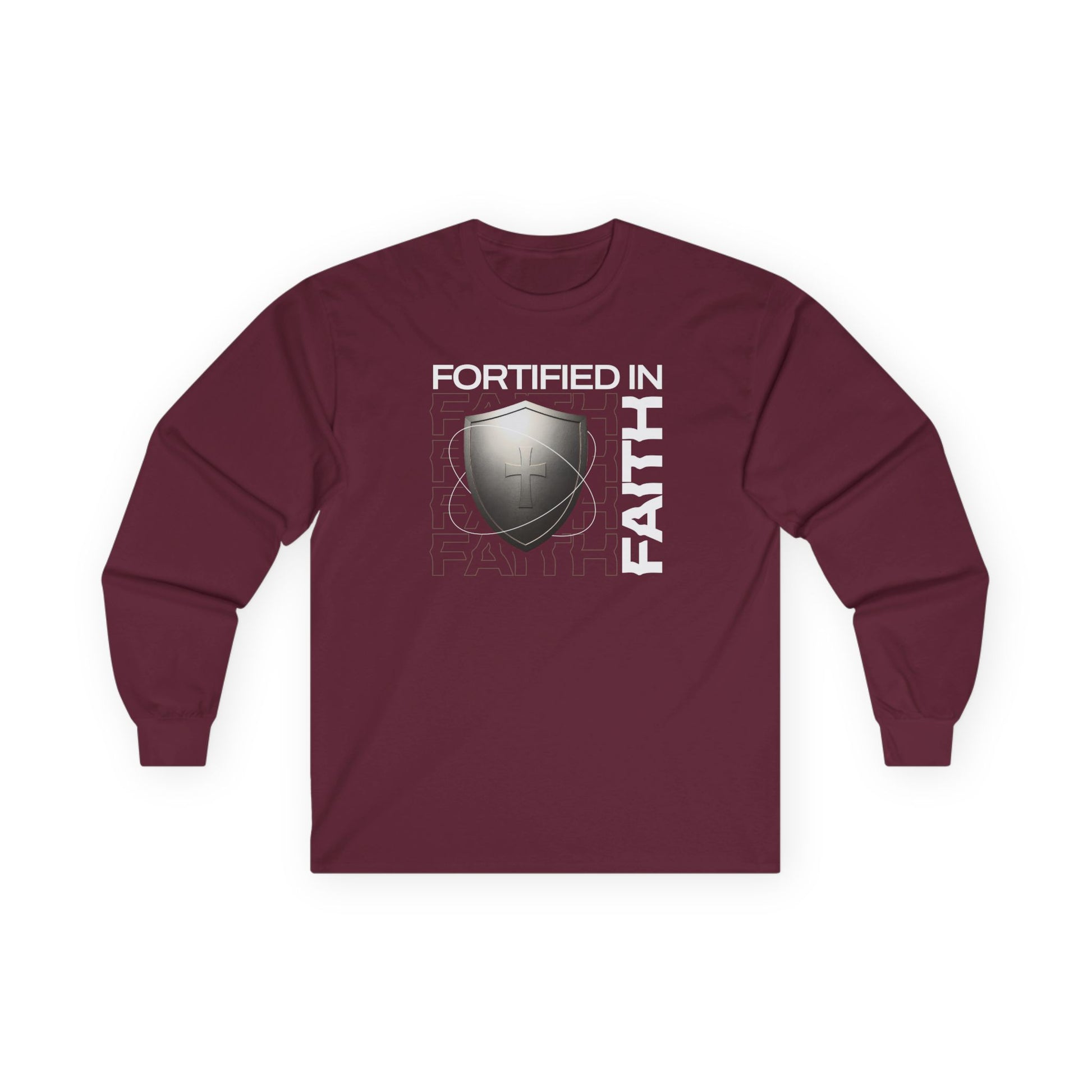 "Fortified In Faith " Unisex Long Sleeve Tee - The Shield of Light