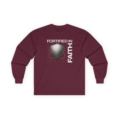 "Fortified In Faith " Unisex Long Sleeve Tee - The Shield of Light