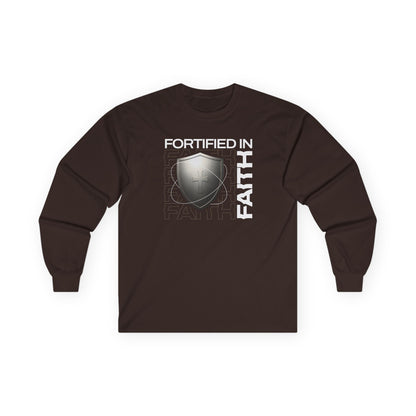 "Fortified In Faith " Unisex Long Sleeve Tee - The Shield of Light