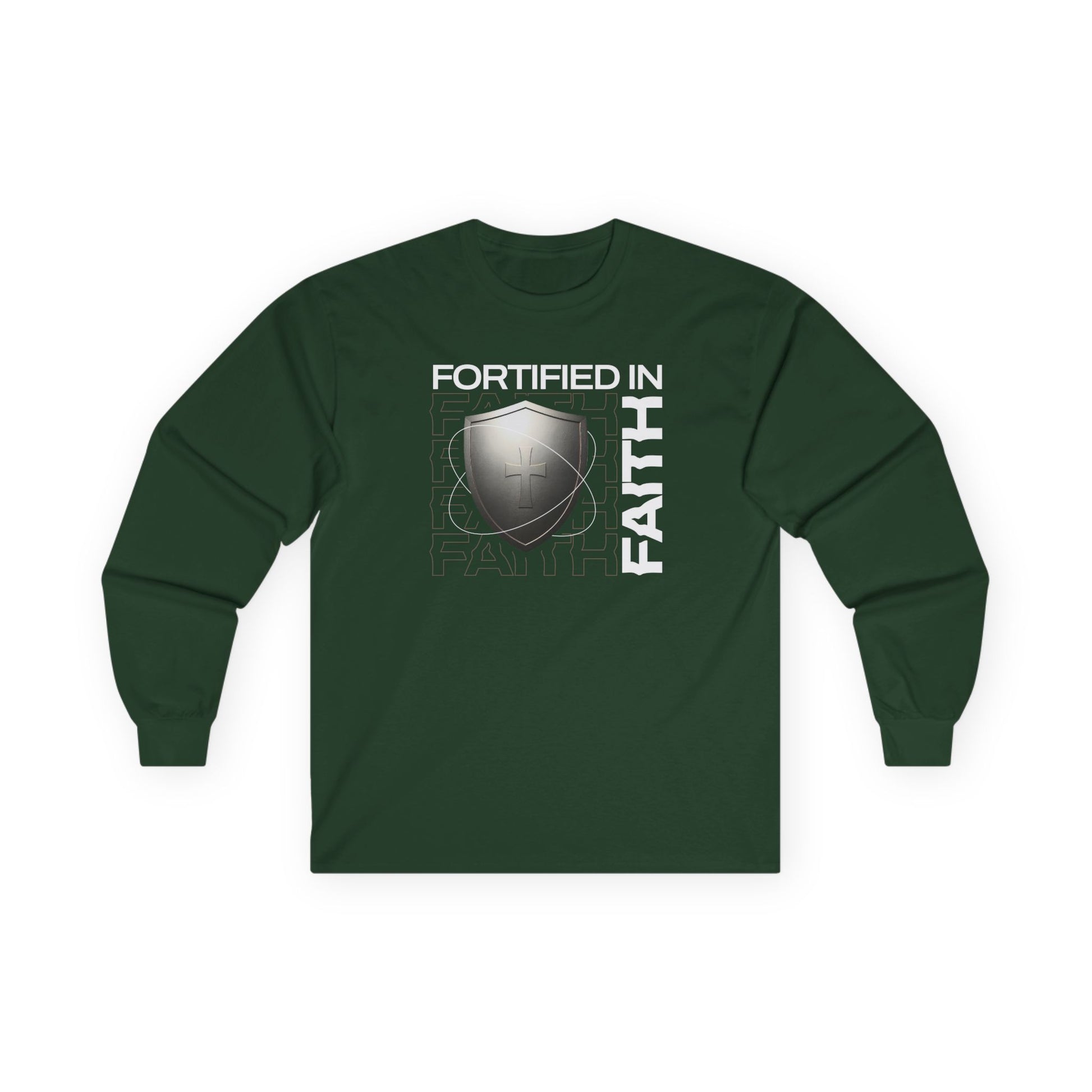 "Fortified In Faith " Unisex Long Sleeve Tee - The Shield of Light