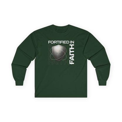 "Fortified In Faith " Unisex Long Sleeve Tee - The Shield of Light