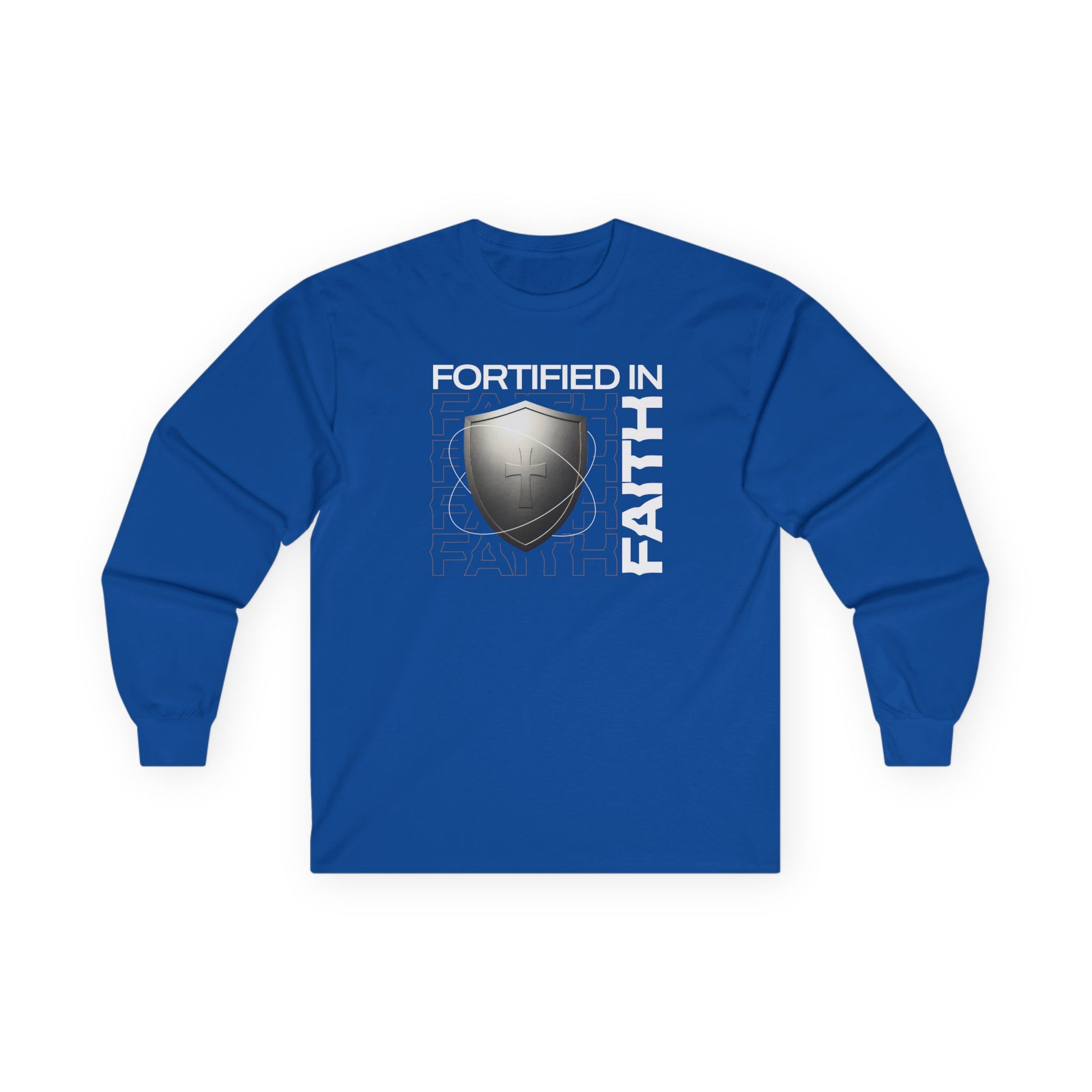 "Fortified In Faith " Unisex Long Sleeve Tee - The Shield of Light