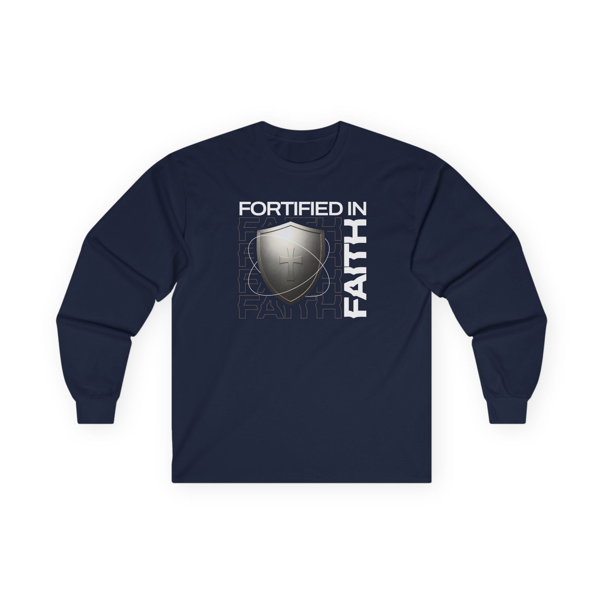 "Fortified In Faith " Unisex Long Sleeve Tee - The Shield of Light
