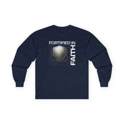 "Fortified In Faith " Unisex Long Sleeve Tee - The Shield of Light