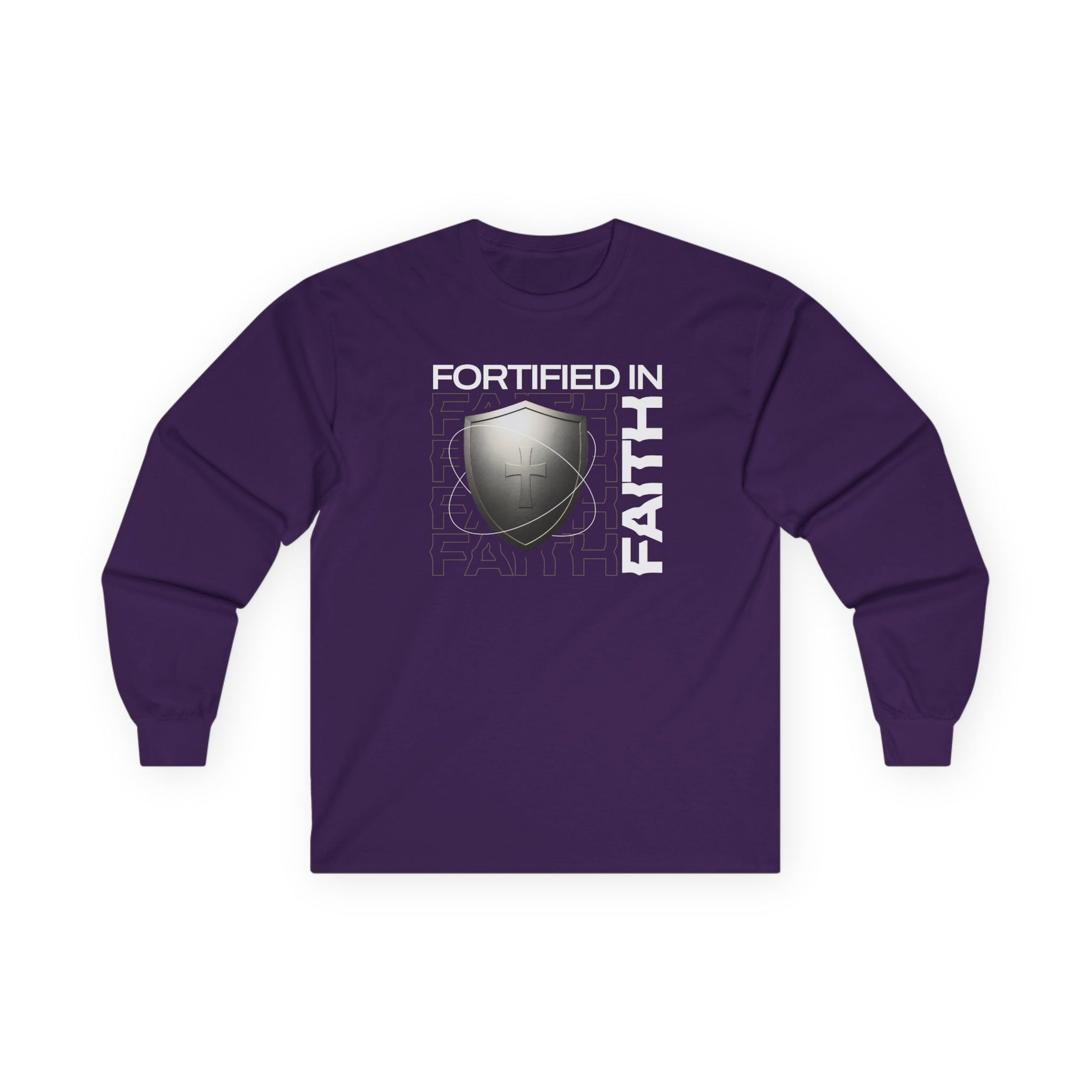 "Fortified In Faith " Unisex Long Sleeve Tee - The Shield of Light