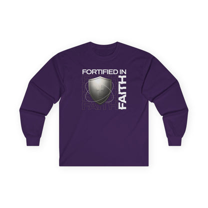 "Fortified In Faith " Unisex Long Sleeve Tee - The Shield of Light