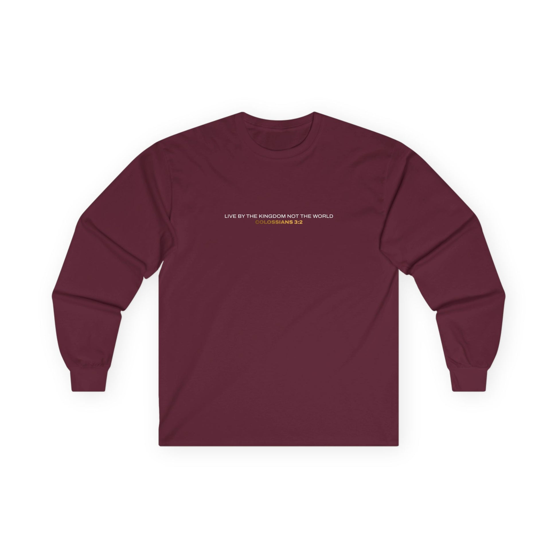 "Live By the Kingdom Not the World Colossians 3:2" Unisex Long Sleeve Tee - The Shield of Light