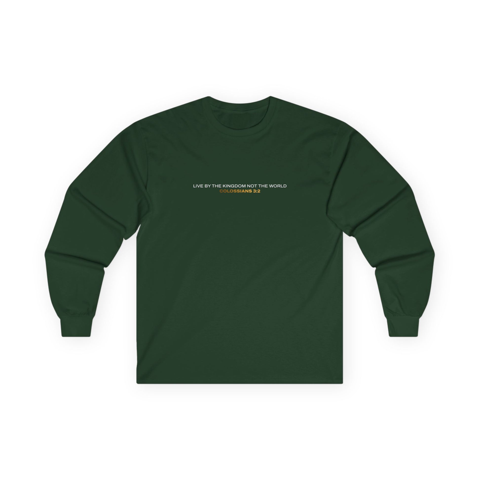 "Live By the Kingdom Not the World Colossians 3:2" Unisex Long Sleeve Tee - The Shield of Light