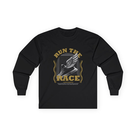 "Run The Race "  Unisex Long Sleeve Tee - The Shield of Light