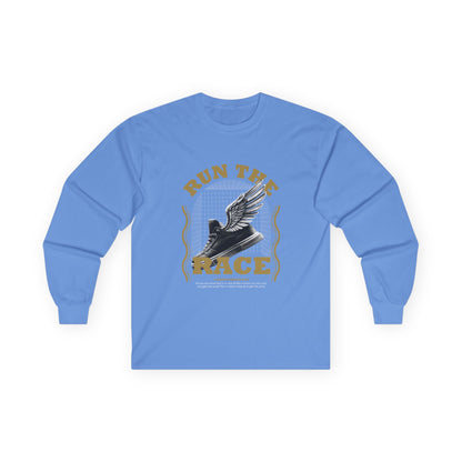 "Run The Race "  Unisex Long Sleeve Tee - The Shield of Light