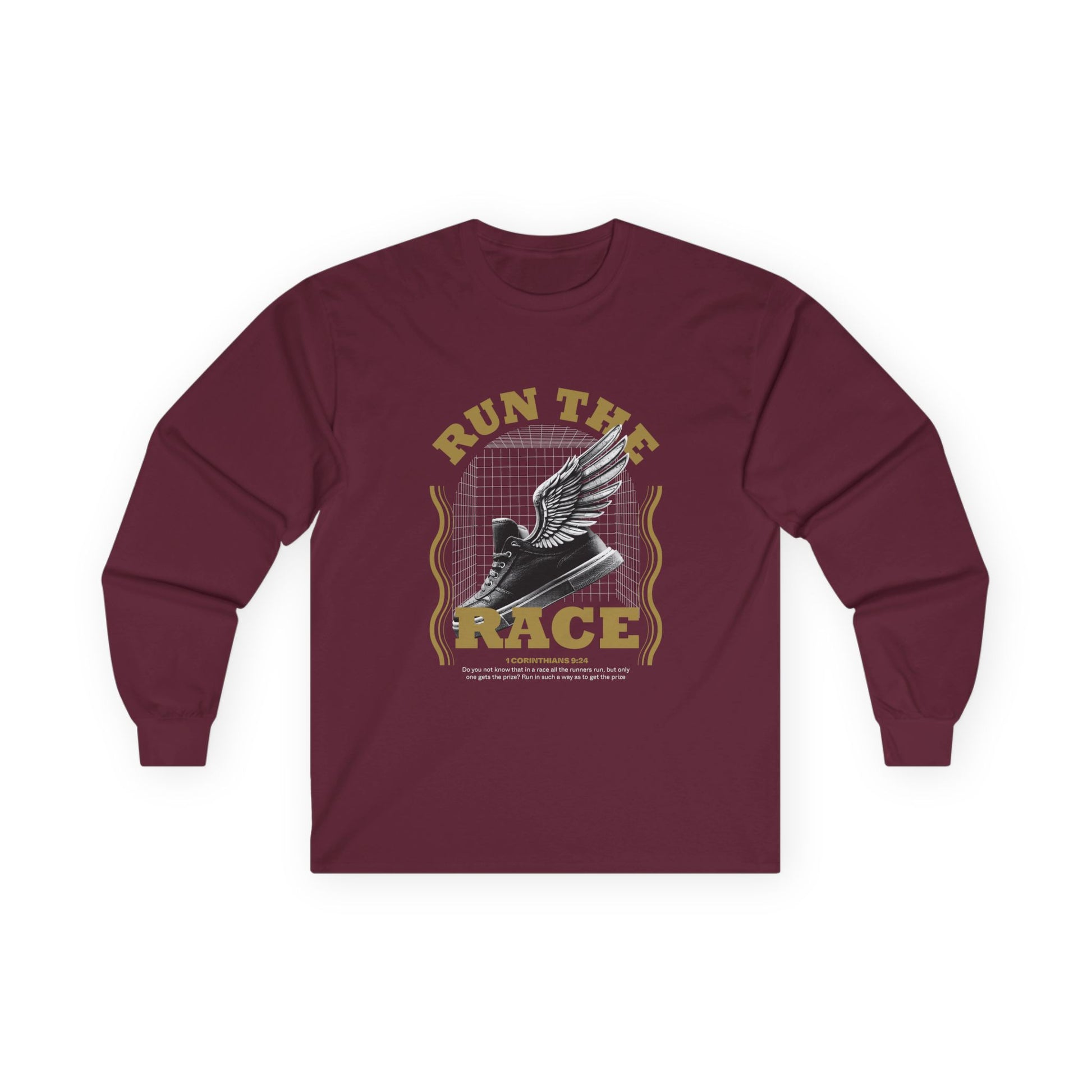"Run The Race "  Unisex Long Sleeve Tee - The Shield of Light