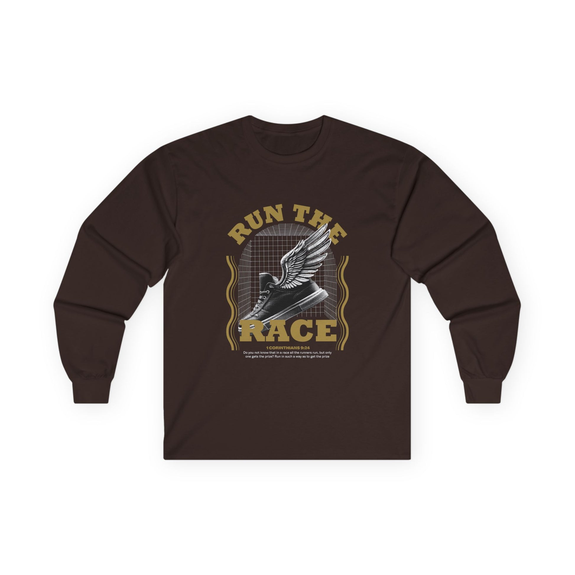 "Run The Race "  Unisex Long Sleeve Tee - The Shield of Light