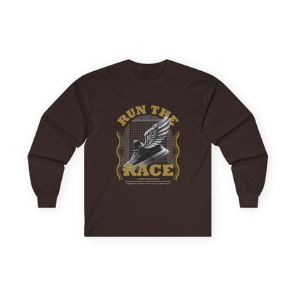 "Run The Race "  Unisex Long Sleeve Tee - The Shield of Light
