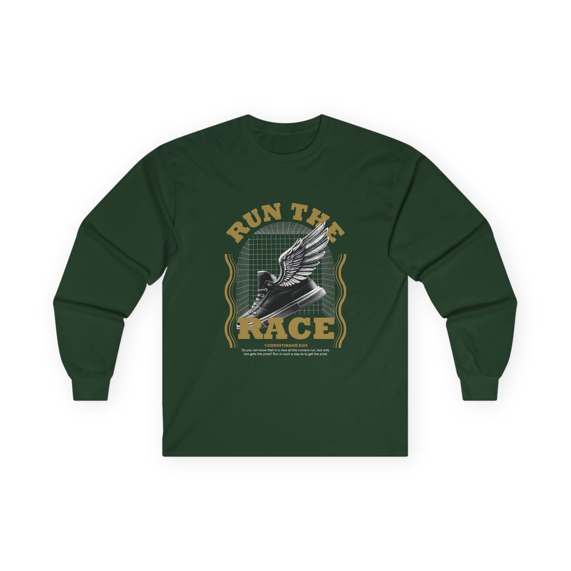 "Run The Race "  Unisex Long Sleeve Tee - The Shield of Light