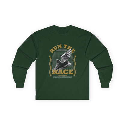"Run The Race "  Unisex Long Sleeve Tee - The Shield of Light