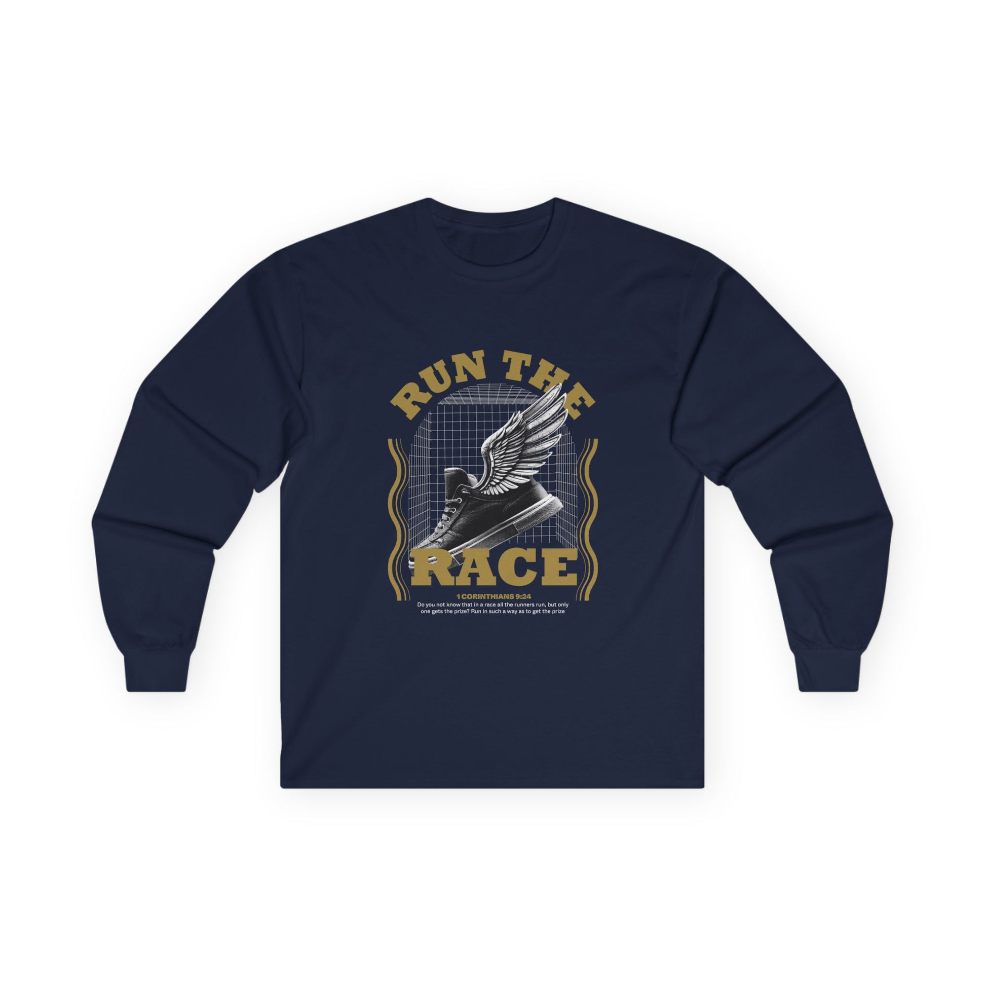 "Run The Race "  Unisex Long Sleeve Tee - The Shield of Light
