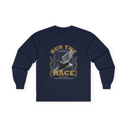 "Run The Race "  Unisex Long Sleeve Tee - The Shield of Light