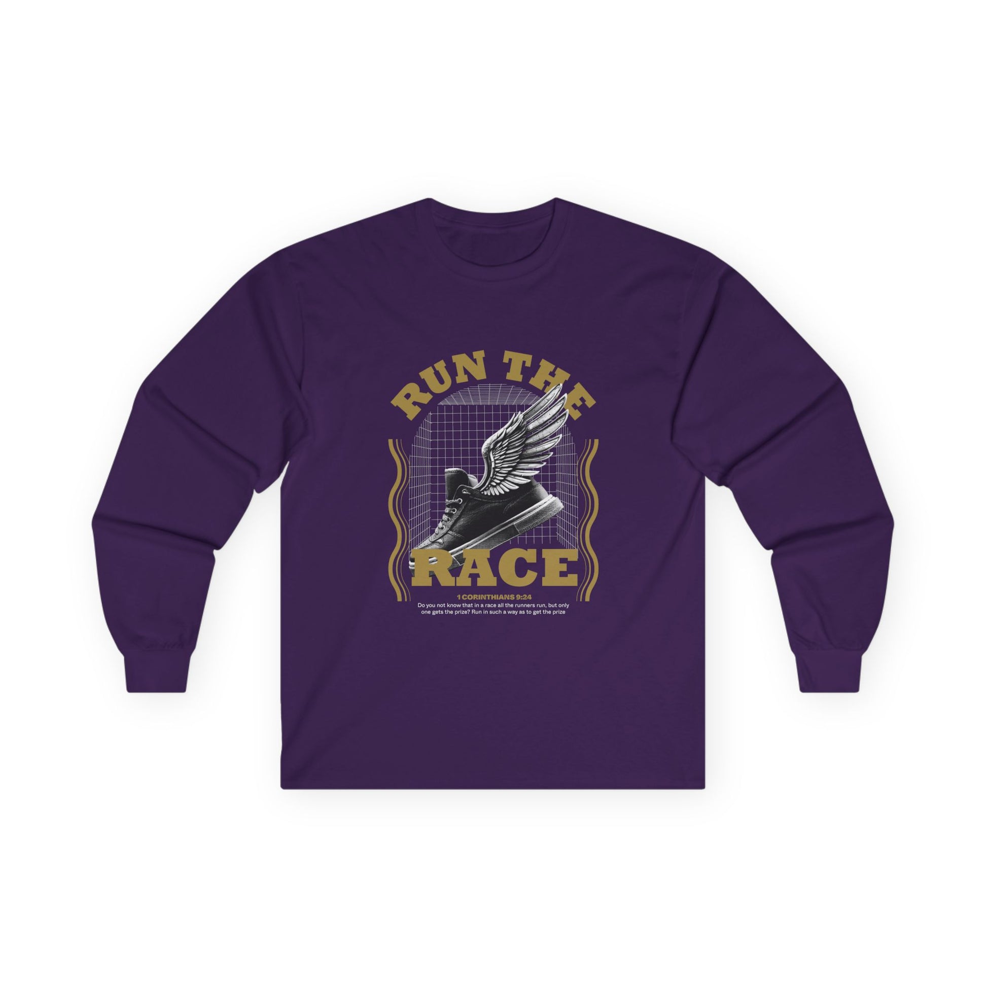 "Run The Race "  Unisex Long Sleeve Tee - The Shield of Light