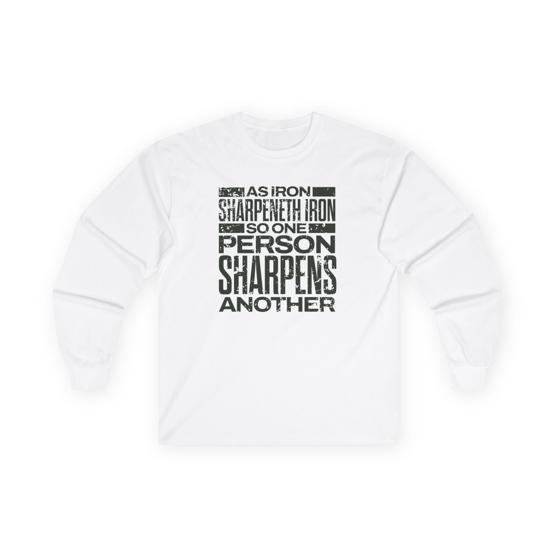 "As Iron Sharpeneth Iron So One Person Sharpens Another" Unisex Long Sleeve Tee - The Shield of Light