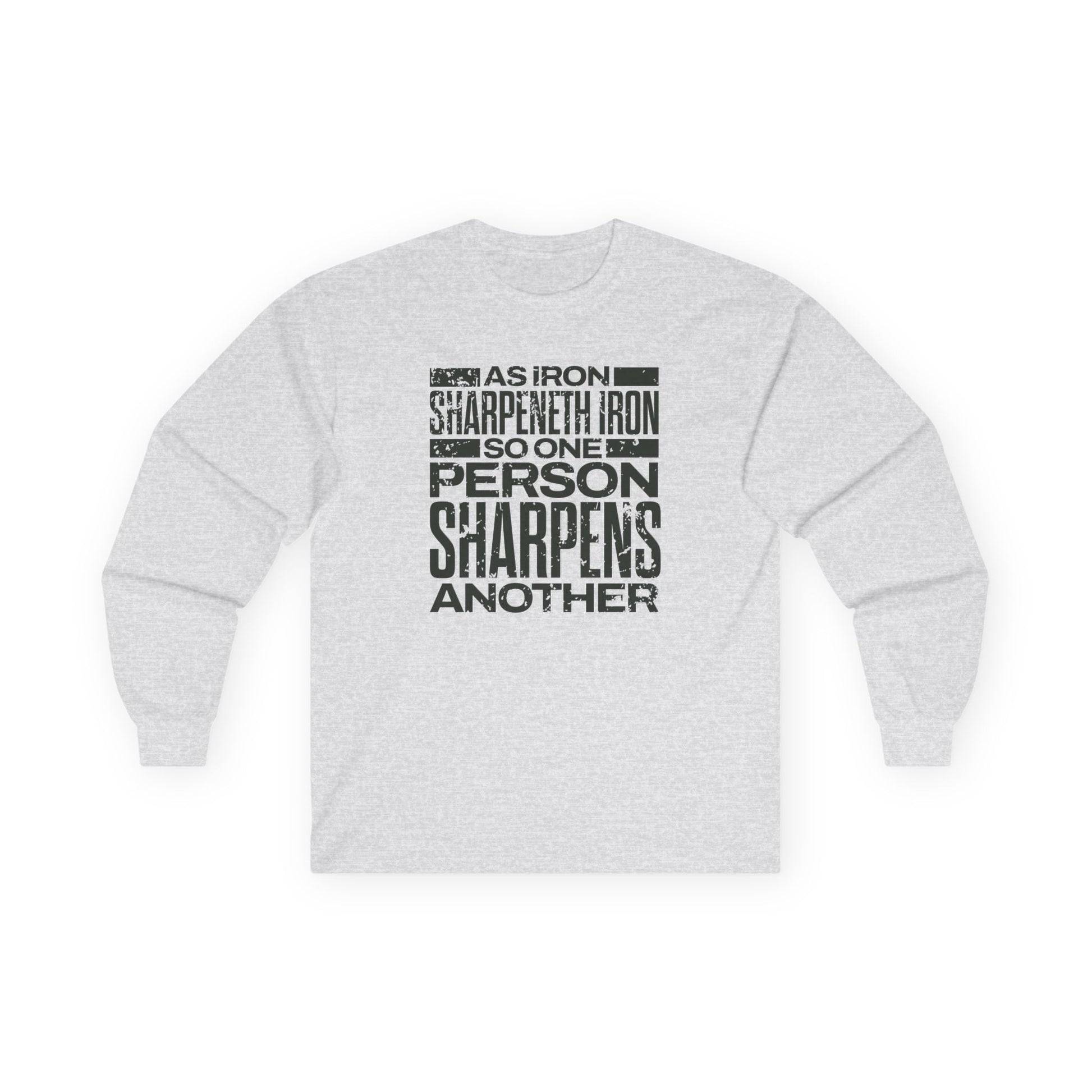"As Iron Sharpeneth Iron So One Person Sharpens Another" Unisex Long Sleeve Tee - The Shield of Light