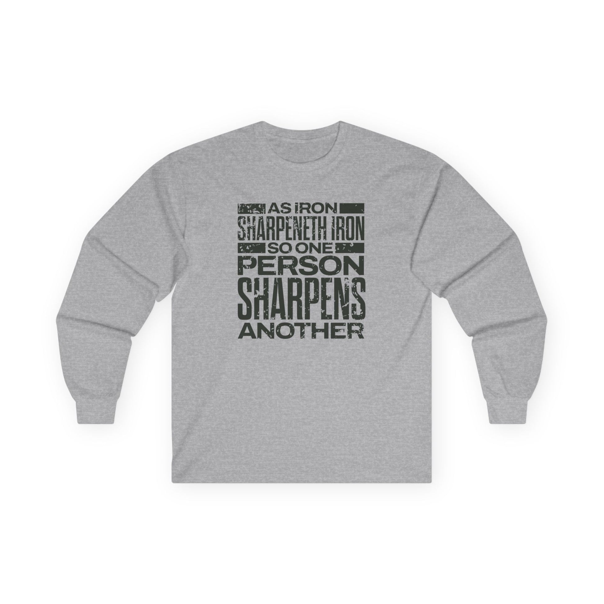 "As Iron Sharpeneth Iron So One Person Sharpens Another" Unisex Long Sleeve Tee - The Shield of Light