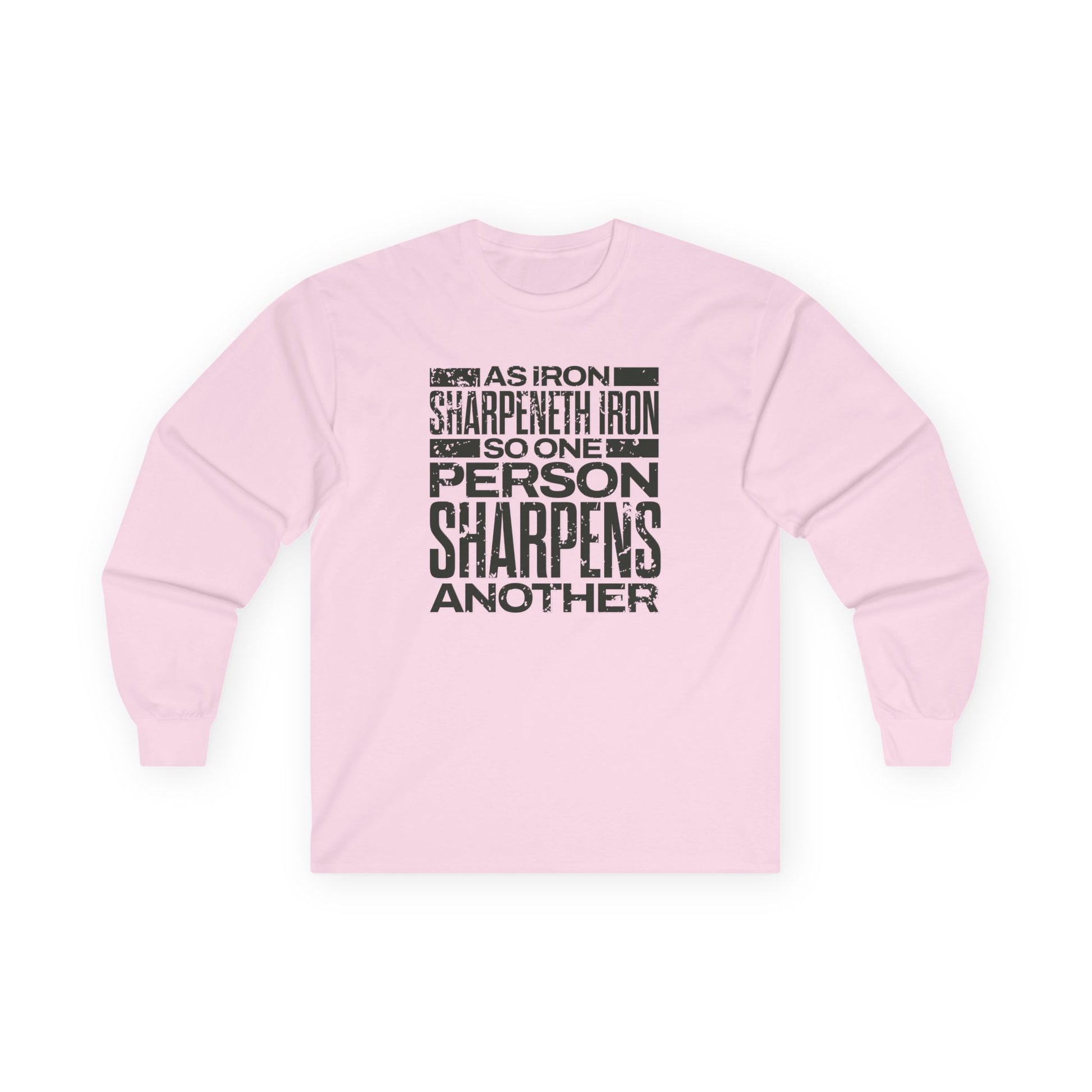 "As Iron Sharpeneth Iron So One Person Sharpens Another" Unisex Long Sleeve Tee - The Shield of Light