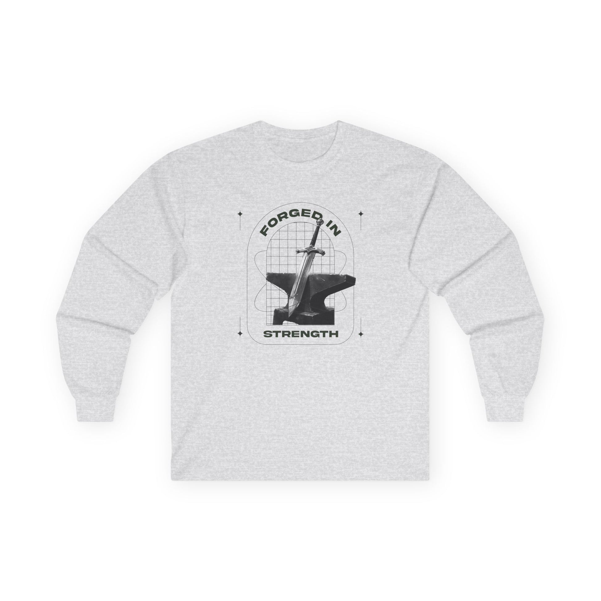 "Forged In Strength" Unisex Long Sleeve Tee - The Shield of Light