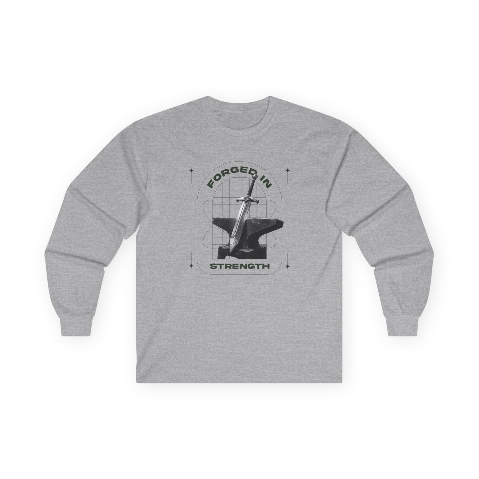 "Forged In Strength" Unisex Long Sleeve Tee - The Shield of Light