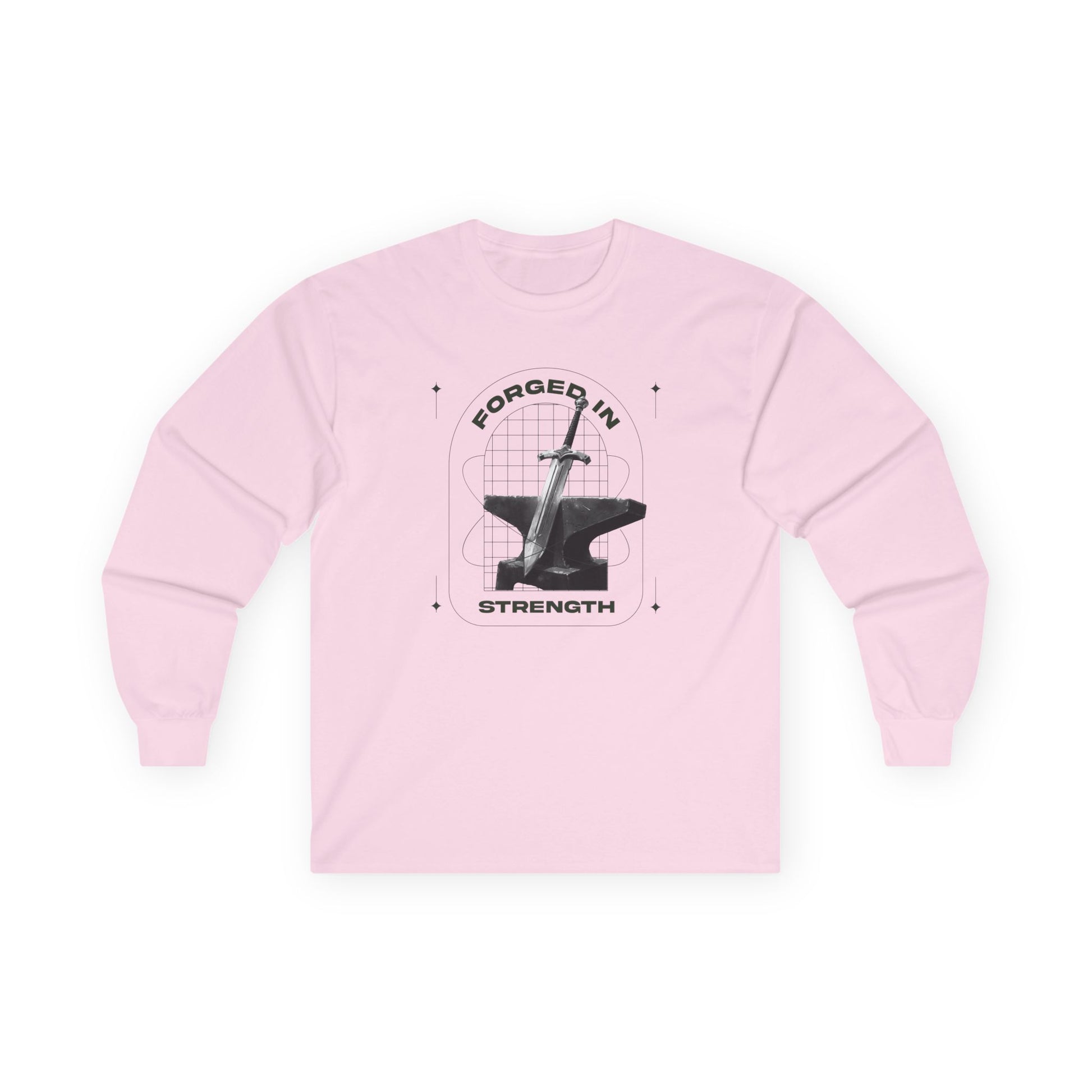 "Forged In Strength" Unisex Long Sleeve Tee - The Shield of Light