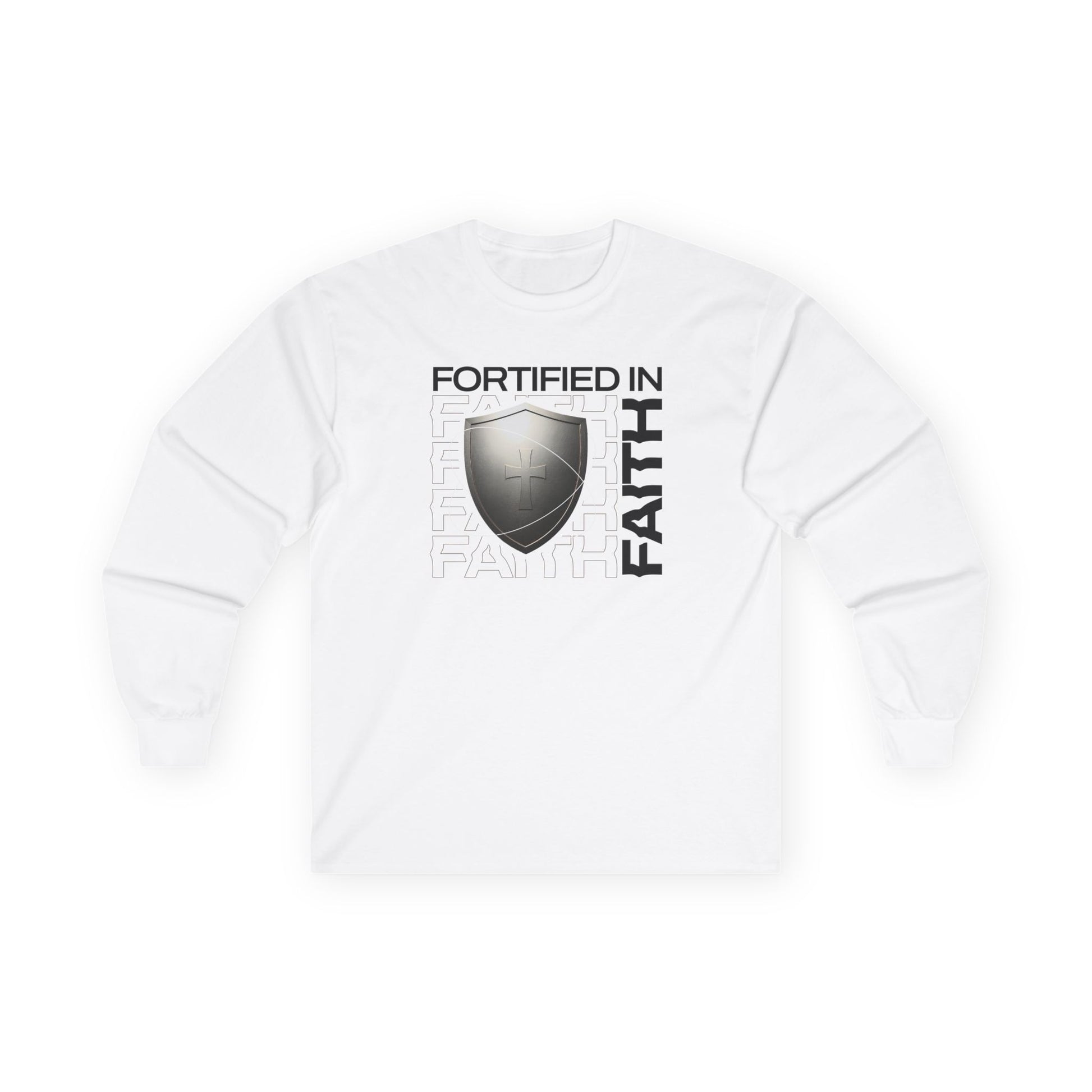 "Fortified In Faith " Unisex Long Sleeve Tee - The Shield of Light