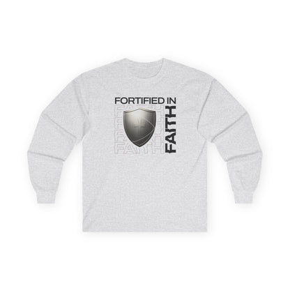 "Fortified In Faith " Unisex Long Sleeve Tee - The Shield of Light