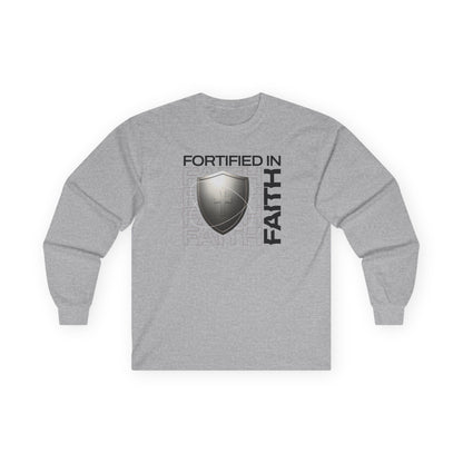 "Fortified In Faith " Unisex Long Sleeve Tee - The Shield of Light