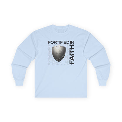 "Fortified In Faith " Unisex Long Sleeve Tee - The Shield of Light