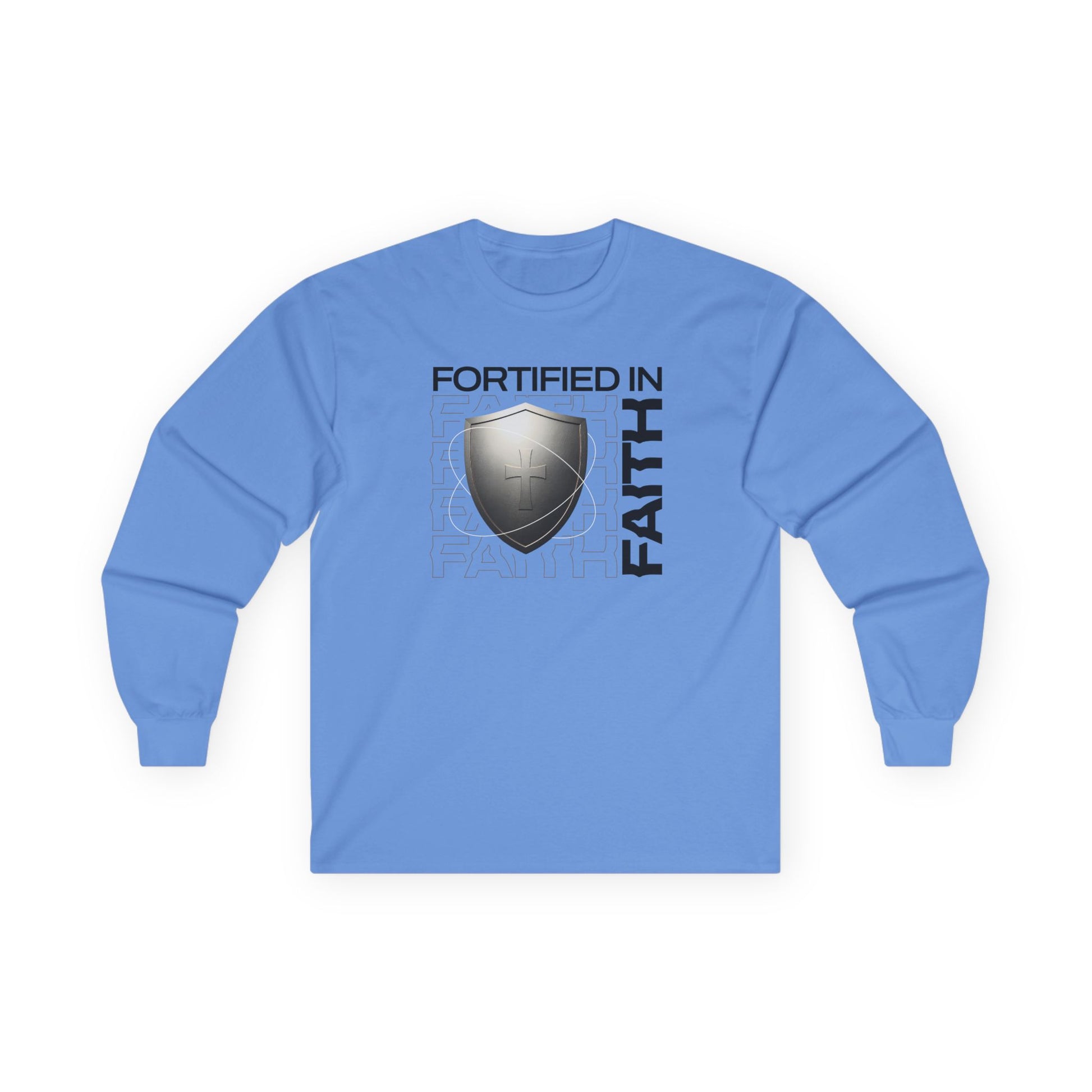"Fortified In Faith " Unisex Long Sleeve Tee - The Shield of Light