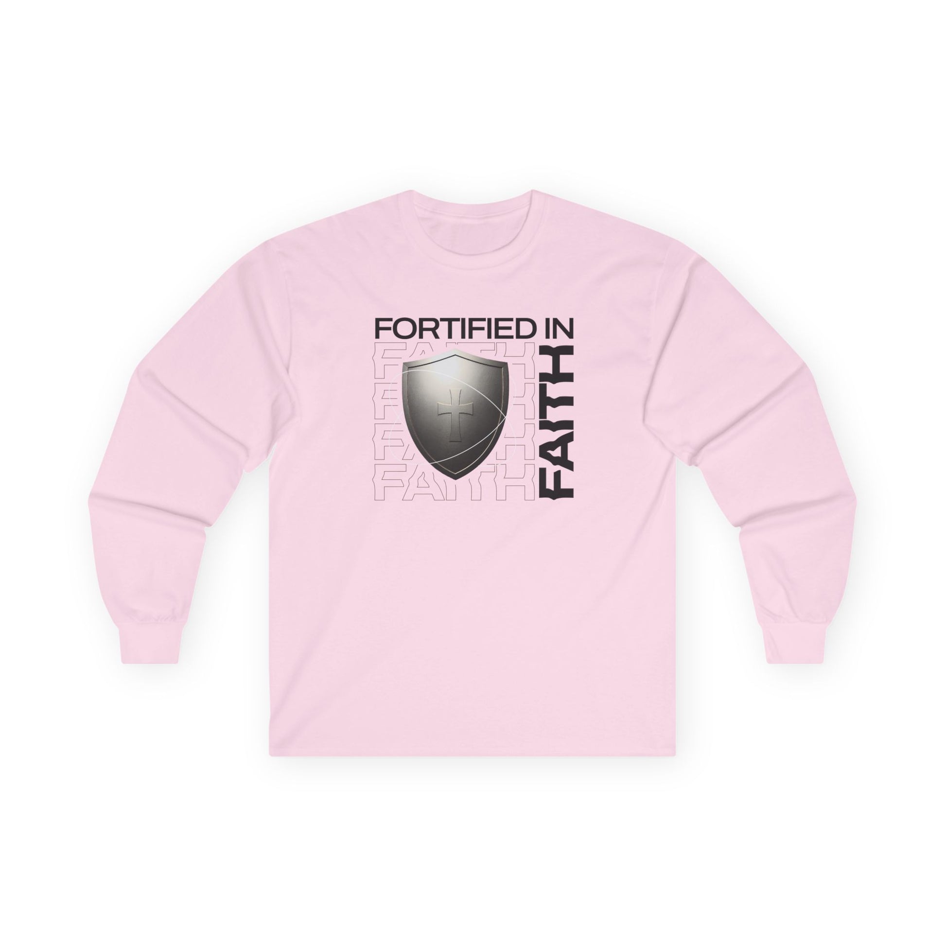 "Fortified In Faith " Unisex Long Sleeve Tee - The Shield of Light