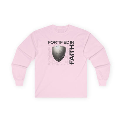 "Fortified In Faith " Unisex Long Sleeve Tee - The Shield of Light