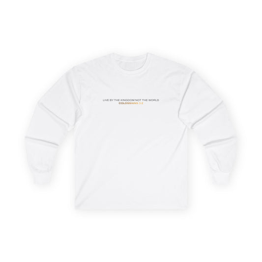 "Live By the Kingdom Not the World Colossians 3:2" Unisex Long Sleeve Tee - The Shield of Light