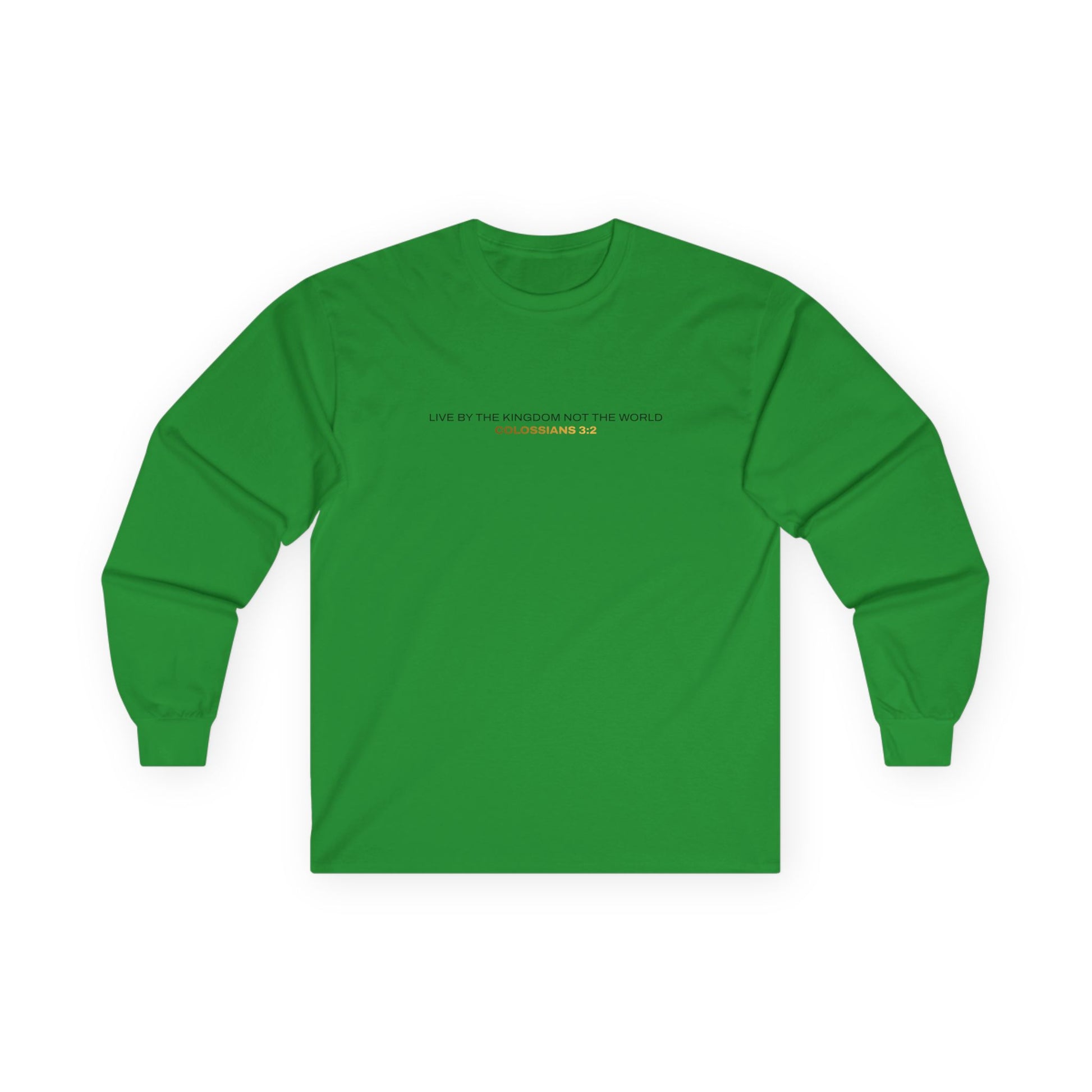"Live By the Kingdom Not the World Colossians 3:2" Unisex Long Sleeve Tee - The Shield of Light